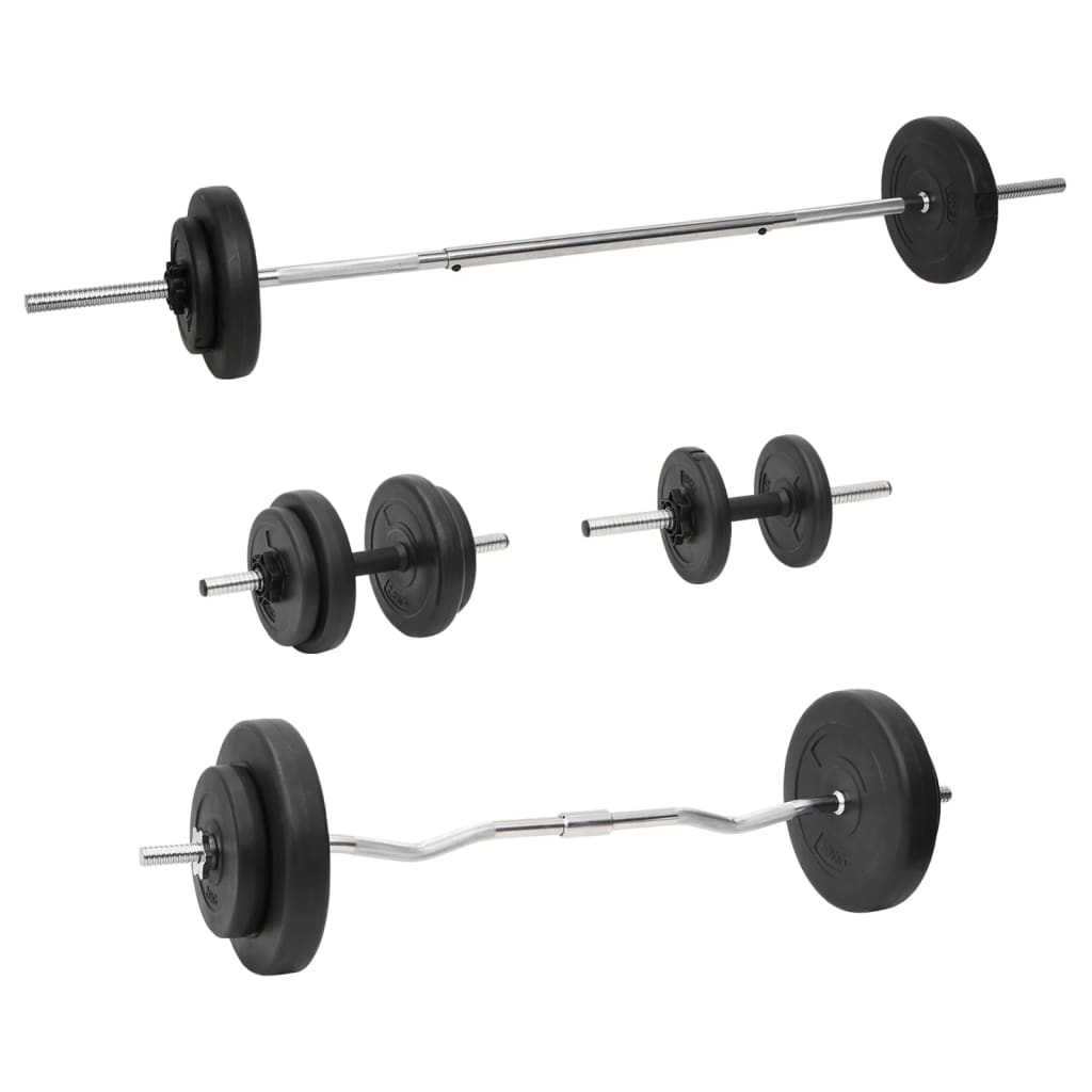 NNEVL Barbell and Dumbbell with Plates 60 kg-0