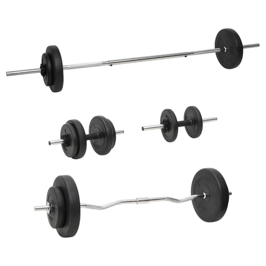 NNEVL Barbell and Dumbbell with Plates 60 kg-0