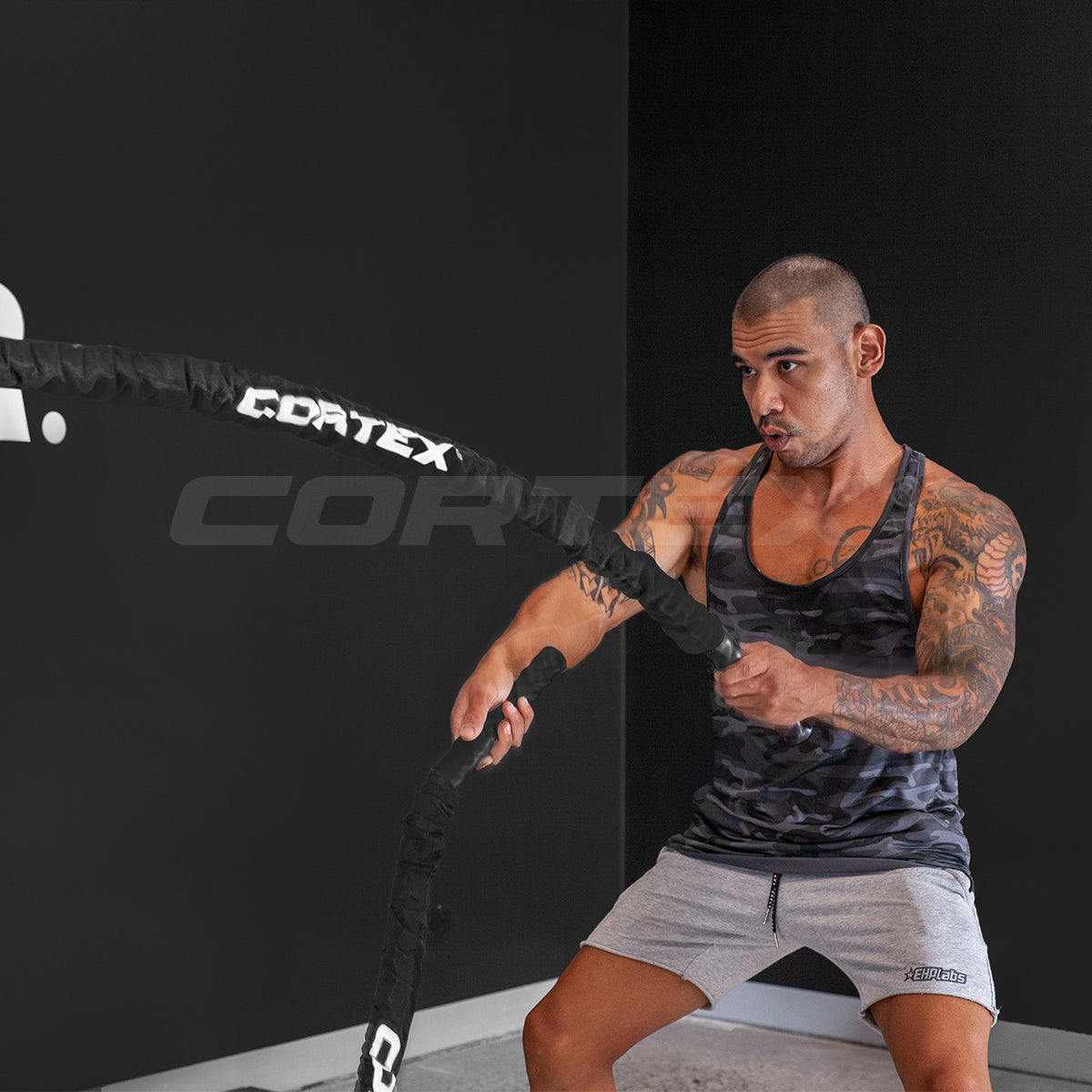 NNEDSZ Sleeved Battle Rope 38mm*15m