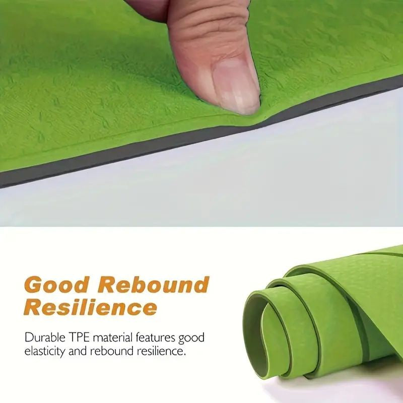 NNEDSZ Yoga Mat Exercise Workout Mats Fitness Mat for Home Gym Green 6mm